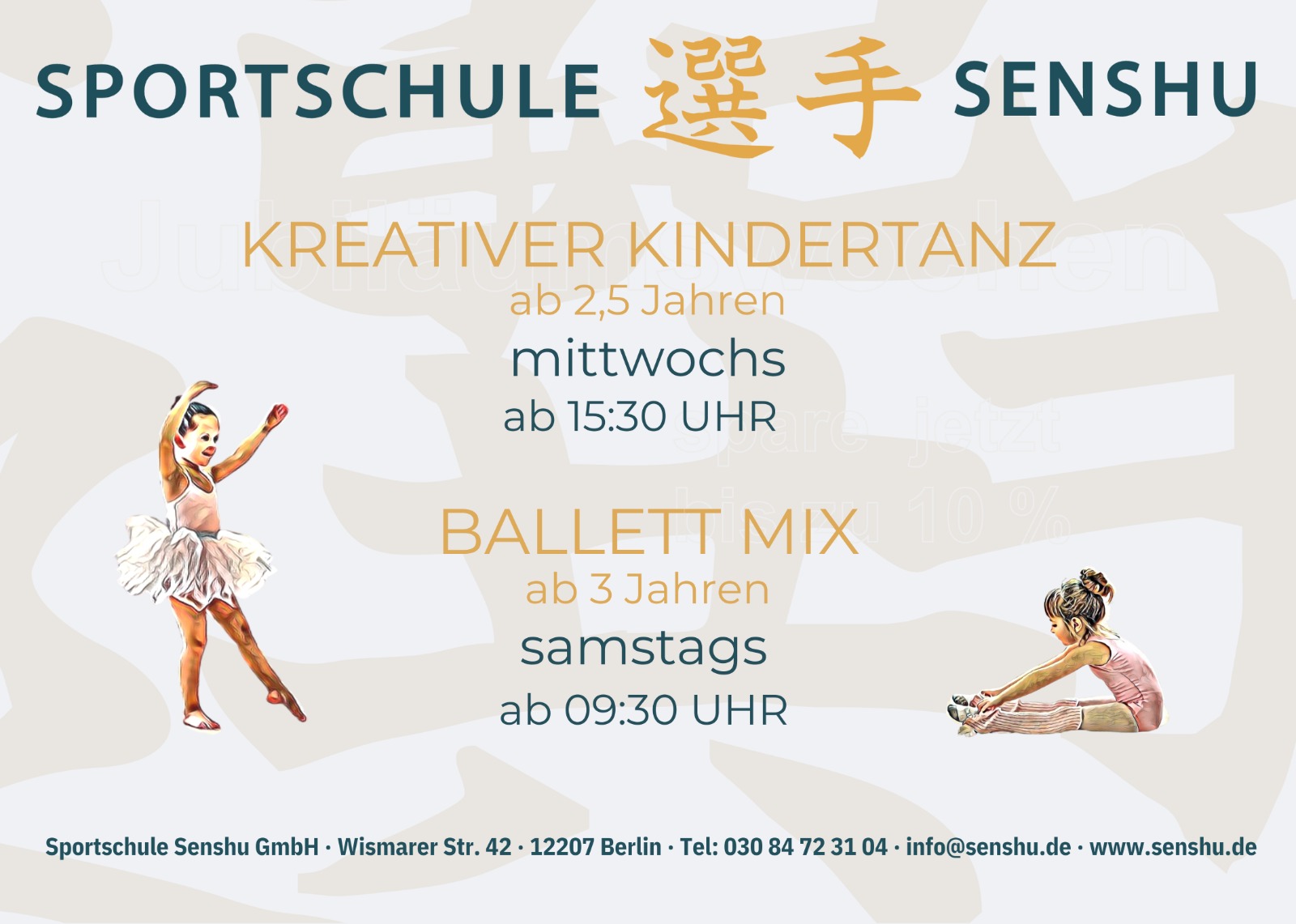 Senshu Angebot: Kreativer Kindertanz & Ballett Mix