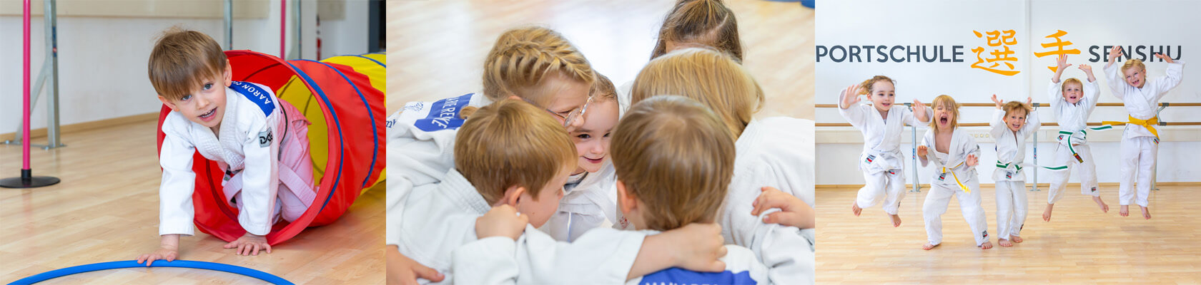 Sportschule Senshu - Contentbanner - Kinderunterricht 3 bis 6 Jahre